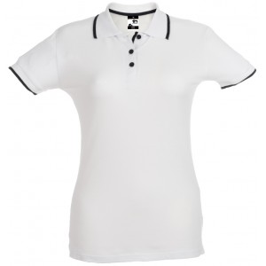 POLO SRA PIQUÉ M/M ROME WOMEN BRANCO/AZUL ESCURO �